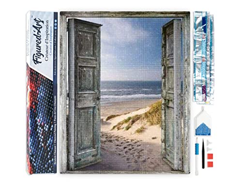 Figured'Art Diamond Painting Erwachsene 40x50cm Ganze Leinwand gerollt Tor zum Strand 5D Bilder Eckige Steine - DIY Set Basteln Figured'Art Diamond Painting Erwachsene 40x50cm Ganze Leinwand gerollt Tor zum Strand 5D Bilder Eckige Steine - DIY Set Basteln von Figured'Art