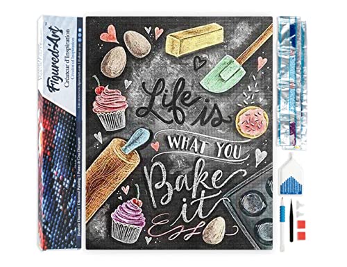 Figured'Art Diamond Painting Erwachsene 40x50cm Ganze Leinwand gerollt Bake it 5D Bilder Eckige Steine - DIY Set Basteln Figured'Art Diamond Painting Erwachsene 40x50cm Ganze Leinwand gerollt Bake it 5D Bilder Eckige Steine - DIY Set Basteln von Figured'Art