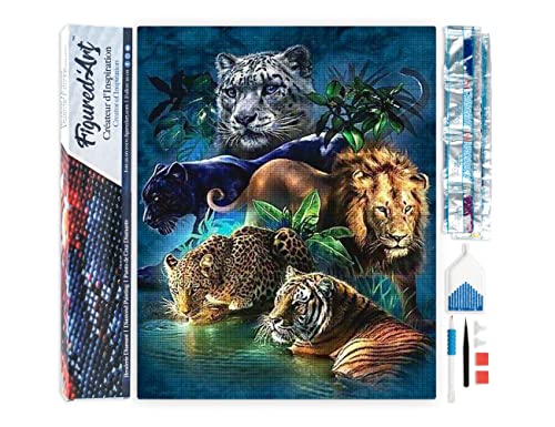 Figured'Art Diamond Painting Erwachsene 40x50cm Ganze Leinwand gerollt Dschungeltiere 5D Bilder Eckige Steine - DIY Set Basteln Figured'Art Diamond Painting Erwachsene 40x50cm Ganze Leinwand gerollt Dschungeltiere 5D Bilder Eckige Steine - DIY Set Basteln von Figured'Art