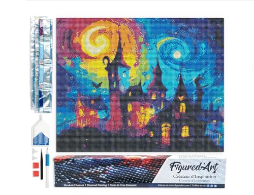 Figured'Art Diamond Painting Erwachsene 40x50cm Ganze Leinwand gerollt Fantasie Schloss 5D Bilder Eckige Steine - DIY Set Basteln Figured'Art Diamond Painting Erwachsene 40x50cm Ganze Leinwand gerollt Fantasie Schloss 5D Bilder Eckige Steine - DIY Set Basteln von Figured'Art