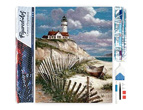Figured'Art Diamond Painting Erwachsene 40x50cm Ganze Leinwand gerollt Haus an der Küste 5D Bilder Eckige Steine - DIY Set Basteln Figured'Art Diamond Painting Erwachsene 40x50cm Ganze Leinwand gerollt Haus an der Küste 5D Bilder Eckige Steine - DIY Set Basteln von Figured'Art