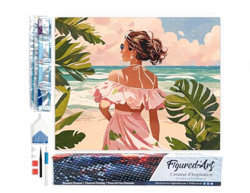 Figured'Art Diamond Painting Erwachsene 40x50cm Ganze Leinwand gerollt Liebliches Mädchen am Meer 5D Bilder Eckige Steine - DIY Set Basteln Figured'Art Diamond Painting Erwachsene 40x50cm Ganze Leinwand gerollt Liebliches Mädchen am Meer 5D Bilder Eckige Steine - DIY Set Basteln von Figured'Art