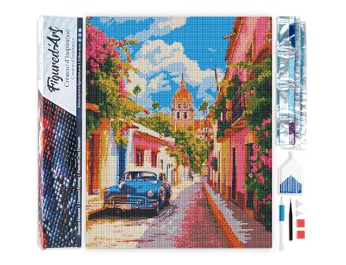 Figured'Art Diamond Painting Erwachsene 40x50cm Ganze Leinwand gerollt Oldtimer Auto in Mexiko City 5D Bilder Eckige Steine - DIY Set Basteln Figured'Art Diamond Painting Erwachsene 40x50cm Ganze Leinwand gerollt Oldtimer Auto in Mexiko City 5D Bilder Eckige Steine - DIY Set Basteln von Figured'Art