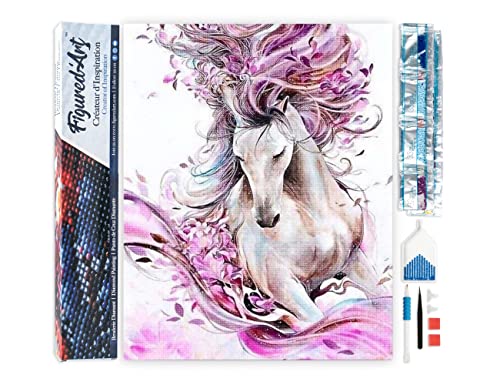 Figured'Art Diamond Painting Erwachsene 40x50cm Ganze Leinwand gerollt Rosarotes Pferd 5D Bilder Eckige Steine - DIY Set Basteln Figured'Art Diamond Painting Erwachsene 40x50cm Ganze Leinwand gerollt Rosarotes Pferd 5D Bilder Eckige Steine - DIY Set Basteln von Figured'Art