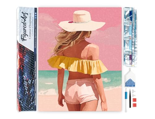Figured'Art Diamond Painting Erwachsene 40x50cm Ganze Leinwand gerollt Schönheit am Meer 5D Bilder Eckige Steine - DIY Set Basteln Figured'Art Diamond Painting Erwachsene 40x50cm Ganze Leinwand gerollt Schönheit am Meer 5D Bilder Eckige Steine - DIY Set Basteln von Figured'Art