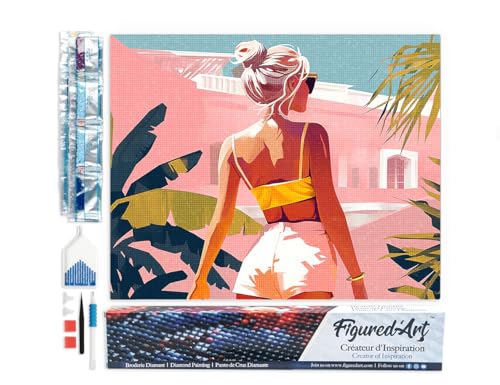 Figured'Art Diamond Painting Erwachsene 40x50cm Ganze Leinwand gerollt Sommer-Spaziergang 5D Bilder Eckige Steine - DIY Set Basteln Figured'Art Diamond Painting Erwachsene 40x50cm Ganze Leinwand gerollt Sommer-Spaziergang 5D Bilder Eckige Steine - DIY Set Basteln von Figured'Art