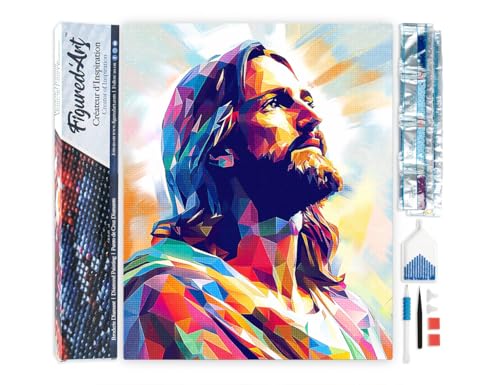 Figured'Art Diamond Painting Erwachsene 40x50cm Ganze Leinwand gerollt Strahlende Herrlichkeit Jesu 5D Bilder Eckige Steine - DIY Set Basteln Figured'Art Diamond Painting Erwachsene 40x50cm Ganze Leinwand gerollt Strahlende Herrlichkeit Jesu 5D Bilder Eckige Steine - DIY Set Basteln von Figured'Art