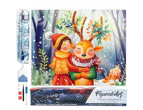 Figured'Art Diamond Painting Erwachsene 40x50cm Ganze Leinwand gerollt Weihnachtliche Waldfreunde 5D Bilder Eckige Steine - DIY Set Basteln Figured'Art Diamond Painting Erwachsene 40x50cm Ganze Leinwand gerollt Weihnachtliche Waldfreunde 5D Bilder Eckige Steine - DIY Set Basteln von Figured'Art