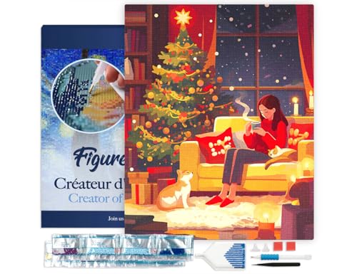 Figured'Art Diamond Painting Erwachsene 40x50cm Mit Rahmen Ganze Leinwand gespannt Festlicher Rückzugsort am Abend 5D Bilder Eckige Steine - DIY Set Basteln Figured'Art Diamond Painting Erwachsene 40x50cm Mit Rahmen Ganze Leinwand gespannt Festlicher Rückzugsort am Abend 5D Bilder Eckige Steine - DIY Set Basteln von Figured'Art