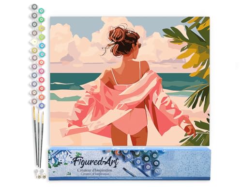 Figured'Art Malen Nach Zahlen Erwachsene Genieße den Strand - Paint by Numbers Basteln DIY Bastelset 40x50cm ohne Holzrahmen Figured'Art Malen Nach Zahlen Erwachsene Genieße den Strand - Paint by Numbers Basteln DIY Bastelset 40x50cm ohne Holzrahmen von Figured'Art
