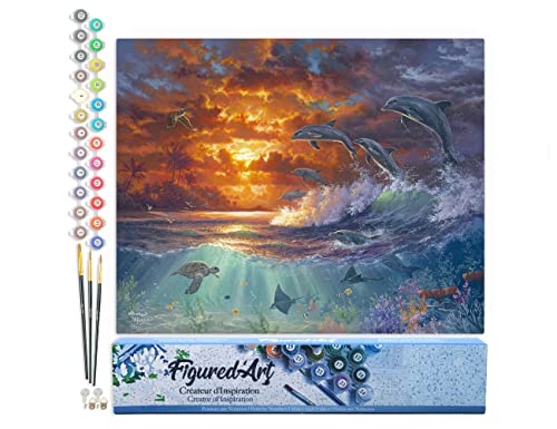 Figured'Art Malen Nach Zahlen Erwachsene Meer und Sonnenuntergang - Paint by Numbers Basteln DIY Bastelset 40x50cm ohne Holzrahmen Figured'Art Malen Nach Zahlen Erwachsene Meer und Sonnenuntergang - Paint by Numbers Basteln DIY Bastelset 40x50cm ohne Holzrahmen von Figured'Art