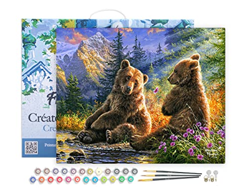 Figured'Art Malen Nach Zahlen Erwachsene Mit Rahmen Bärenpaar - Paint by Numbers Basteln DIY Bastelset 40x50cm Leinwand gespannt auf Holzrahmen Figured'Art Malen Nach Zahlen Erwachsene Mit Rahmen Bärenpaar - Paint by Numbers Basteln DIY Bastelset 40x50cm Leinwand gespannt auf Holzrahmen von Figured'Art