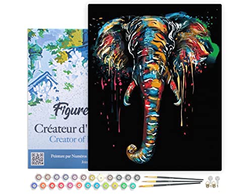 Figured'Art Malen Nach Zahlen Erwachsene Mit Rahmen Elefanten Malerei - Paint by Numbers Basteln DIY Bastelset 40x50cm Leinwand gespannt auf Holzrahmen Figured'Art Malen Nach Zahlen Erwachsene Mit Rahmen Elefanten Malerei - Paint by Numbers Basteln DIY Bastelset 40x50cm Leinwand gespannt auf Holzrahmen von Figured'Art