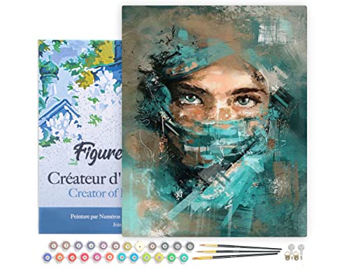 Figured'Art Malen Nach Zahlen Erwachsene Mit Rahmen Fesselnder Blick - Paint by Numbers Basteln DIY Bastelset 40x50cm Leinwand gespannt auf Holzrahmen Figured'Art Malen Nach Zahlen Erwachsene Mit Rahmen Fesselnder Blick - Paint by Numbers Basteln DIY Bastelset 40x50cm Leinwand gespannt auf Holzrahmen von Figured'Art