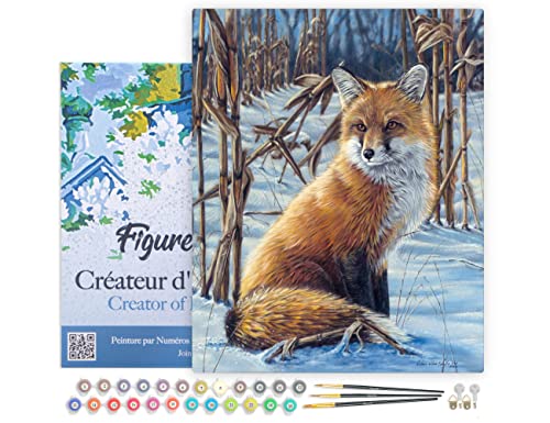 Figured'Art Malen Nach Zahlen Erwachsene Mit Rahmen Fuchs im Schnee - Paint by Numbers Basteln DIY Bastelset 40x50cm Leinwand gespannt auf Holzrahmen Figured'Art Malen Nach Zahlen Erwachsene Mit Rahmen Fuchs im Schnee - Paint by Numbers Basteln DIY Bastelset 40x50cm Leinwand gespannt auf Holzrahmen von Figured'Art