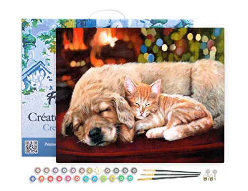 Figured'Art Malen Nach Zahlen Erwachsene Mit Rahmen Kuscheliges Nickerchen - Paint by Numbers Basteln DIY Bastelset 40x50cm Leinwand gespannt auf Holzrahmen Figured'Art Malen Nach Zahlen Erwachsene Mit Rahmen Kuscheliges Nickerchen - Paint by Numbers Basteln DIY Bastelset 40x50cm Leinwand gespannt auf Holzrahmen von Figured'Art
