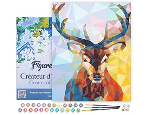 Figured'Art Malen Nach Zahlen Erwachsene Mit Rahmen Modernes Rentier - Paint by Numbers Basteln DIY Bastelset 40x50cm Leinwand gespannt auf Holzrahmen Figured'Art Malen Nach Zahlen Erwachsene Mit Rahmen Modernes Rentier - Paint by Numbers Basteln DIY Bastelset 40x50cm Leinwand gespannt auf Holzrahmen von Figured'Art