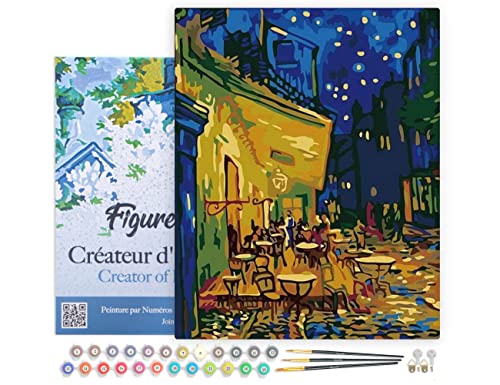 Figured'Art Malen Nach Zahlen Erwachsene Mit Rahmen Van Gogh - Café - Paint by Numbers Basteln DIY Bastelset 40x50cm - Leinwand gespannt auf Holzrahmen Figured'Art Malen Nach Zahlen Erwachsene Mit Rahmen Van Gogh - Café - Paint by Numbers Basteln DIY Bastelset 40x50cm - Leinwand gespannt auf Holzrahmen von Figured'Art
