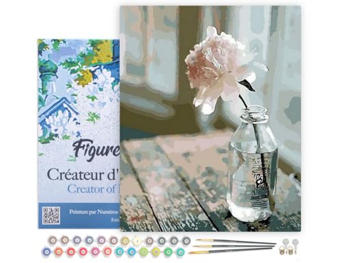 Figured'Art Malen Nach Zahlen Erwachsene Mit Rahmen Weiße Blume - Paint by Numbers Basteln DIY Bastelset 40x50cm Leinwand gespannt auf Holzrahmen Figured'Art Malen Nach Zahlen Erwachsene Mit Rahmen Weiße Blume - Paint by Numbers Basteln DIY Bastelset 40x50cm Leinwand gespannt auf Holzrahmen von Figured'Art