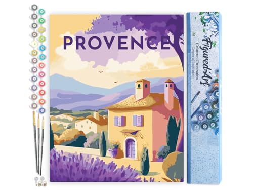 Figured'Art Malen Nach Zahlen Erwachsene Reiseplakat Provence - Paint by Numbers Basteln DIY Bastelset 40x50cm ohne Holzrahmen Figured'Art Malen Nach Zahlen Erwachsene Reiseplakat Provence - Paint by Numbers Basteln DIY Bastelset 40x50cm ohne Holzrahmen von Figured'Art