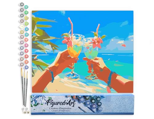 Figured'Art Malen Nach Zahlen Erwachsene Strand-Toast - Paint by Numbers Basteln DIY Bastelset 40x50cm ohne Holzrahmen Figured'Art Malen Nach Zahlen Erwachsene Strand-Toast - Paint by Numbers Basteln DIY Bastelset 40x50cm ohne Holzrahmen von Figured'Art