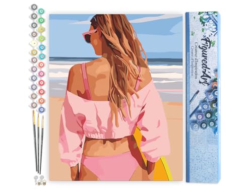 Figured'Art Malen Nach Zahlen Erwachsene Strandtag mit Stil - Paint by Numbers Basteln DIY Bastelset 40x50cm ohne Holzrahmen Figured'Art Malen Nach Zahlen Erwachsene Strandtag mit Stil - Paint by Numbers Basteln DIY Bastelset 40x50cm ohne Holzrahmen von Figured'Art