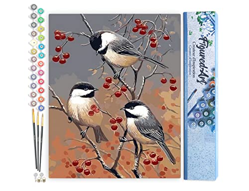 Figured'Art Malen Nach Zahlen Erwachsene Vögel und Obstbaum - Paint by Numbers Basteln DIY Bastelset 40x50cm ohne Holzrahmen Figured'Art Malen Nach Zahlen Erwachsene Vögel und Obstbaum - Paint by Numbers Basteln DIY Bastelset 40x50cm ohne Holzrahmen von Figured'Art