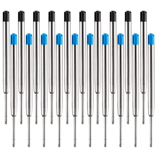 Kugelschreiberminen, 20 x Kugelschreiber-Großraummine aus Metall, kompatible Parker Kugelschreiber Ersatzminen Strichstärke M, dokumentenecht, Set Kugelschreiberminen Schreibfarbe 10xblau+10xSchwarz Kugelschreiberminen, 20 x Kugelschreiber-Großraummine aus Metall, kompatible Parker Kugelschreiber Ersatzminen Strichstärke M, dokumentenecht, Set Kugelschreiberminen Schreibfarbe 10xblau+10xSchwarz von Toulifly