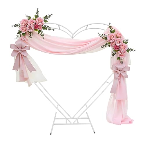 Fiita Herz Hochzeitsbogen,Herz Ballon Bogen Kit Metall Arch Stand Hochzeit Blumen Herzförmiges Kreis Rahmen Hoop Ständer Ballonbogen Set,für Hochzeit, Babyparty, Geburtstagsfeier, Jubiläum,Weiß 2m Fiita Herz Hochzeitsbogen,Herz Ballon Bogen Kit Metall Arch Stand Hochzeit Blumen Herzförmiges Kreis Rahmen Hoop Ständer Ballonbogen Set,für Hochzeit, Babyparty, Geburtstagsfeier, Jubiläum,Weiß 2m von Fiita