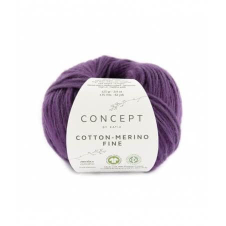 Concept 25g Cotton - Merino fine - Farbe: 96 - aubergine - Ein voluminöses Garn aus Bio-Baumwolle und bester Merinowolle, vereint in zarter Kettenstruktur. Concept 25g Cotton - Merino fine - Farbe: 96 - aubergine - Ein voluminöses Garn aus Bio-Baumwolle und bester Merinowolle, vereint in zarter Kettenstruktur. von Katia