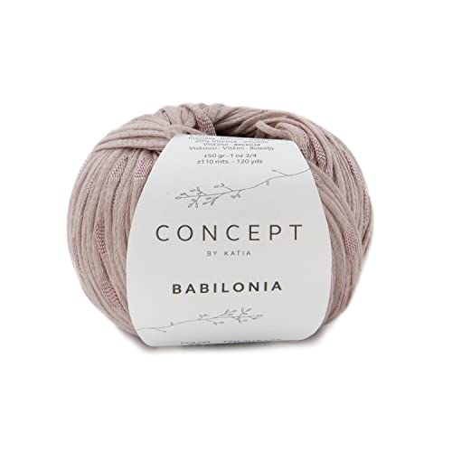 Concept 50g Babilonia - Farbe 65 - rosé - feines Fantasiegarn in Schlauchform mit eleganten, satinierten Akzenten, die sich fein über das Garn verteilen von Fil Katia