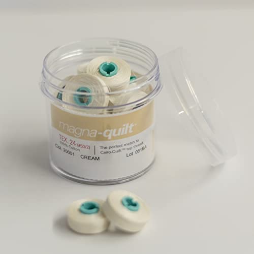 Fil-Tec FT-MQL-20001 Prewound Bobbin Magna Quilt Spulenglas, cremefarben von Fil-Tec