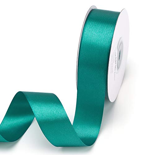 IHKFILAN Satinband, in Jade (25 mm x 22.86 m), matt glänzendes Geschenkband, edles Schleifenband zum Dekorieren & Basteln, zum Einpacken besonderer Geschenke, für Hochzeiten, Taufen, uvm von IHKFILAN