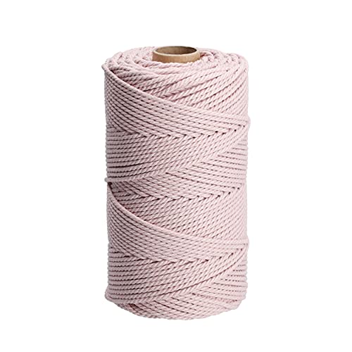 Filani Lieblingsgarn - Hochwertiges Makramee Garn aus Baumwolle 3 mm x 120 m (Bubble Gum) von Filani