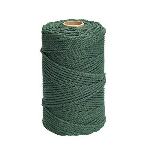 Filani Lieblingsgarn - Hochwertiges Makramee Garn aus Baumwolle 3 mm x 120 m (Pine Green) von Filani