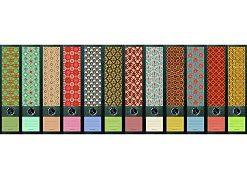 File Art Design-Etiketten für 12 Ordner A4 mit breitem Rücken, Motiv Pattern aus der Kollektion von a-m-w-shop von The Art File