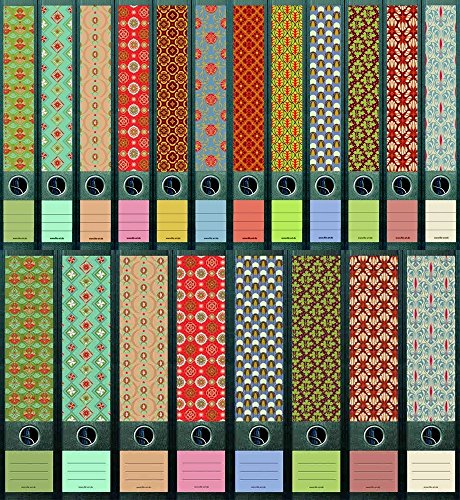 File Art - Ordnerrücken Design Etiketten - Motiv "Pattern" für 8 breite + 12 schmale Aktenordner als Kollektion FA-AJ321+322+607+608 File Art - Ordnerrücken Design Etiketten - Motiv "Pattern" für 8 breite + 12 schmale Aktenordner als Kollektion FA-AJ321+322+607+608 von File Art als Kollektion