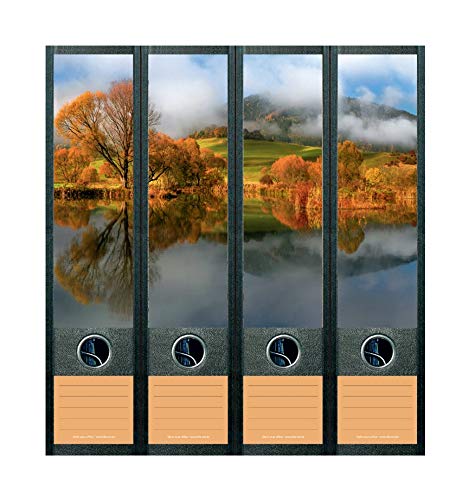 File Art AJ852 Rattenberger Teich im Herbst Design Etiketten Ordnerrückenschilder von File Art