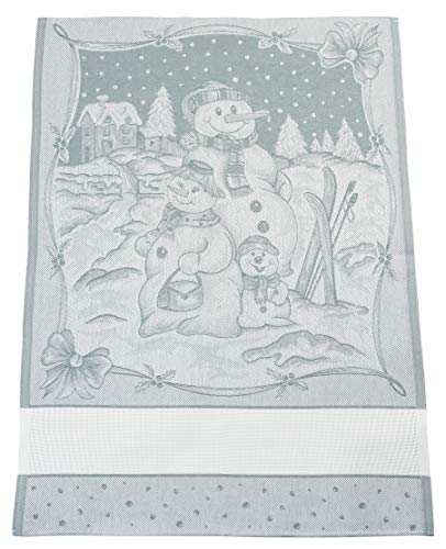 FILET - Weihnachtstuch aus Reiner Baumwolle Jaquard Grösse 81 x 57 cm Einsatz in Aida-Stoff Zu Sticken Fantasie Schneemann Farbe EIS Tolle Idee mit Geschenken Made in Italy Schneemann Geschirrtuch Grau - Schneemann T.U. FILET - Weihnachtstuch aus Reiner Baumwolle Jaquard Grösse 81 x 57 cm Einsatz in Aida-Stoff Zu Sticken Fantasie Schneemann Farbe EIS Tolle Idee mit Geschenken Made in Italy Schneemann Geschirrtuch Grau - Schneemann T.U. von Filet