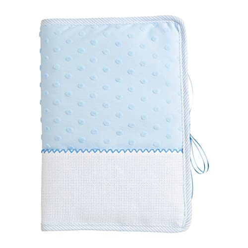 Filet - Einband für Gesundheitsnotizbuch, bestickbar, für Gesundheitsdokumente für Neugeborene, kompatibel mit Cerfa Formular Nr. 12593 02, Made in Italy, blau, Einheitsgröße von Filet