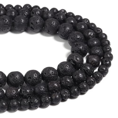 Naturstein Perlen 8mm schwarz Lava poliert Runde glatte Edelstein Perlen für Schmuck machen 15 Zoll Naturstein Perlen 8mm schwarz Lava poliert Runde glatte Edelstein Perlen für Schmuck machen 15 Zoll von Filluck