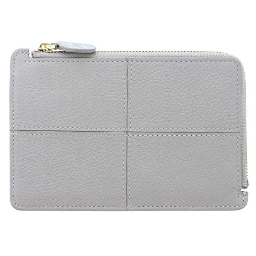 Classic Stitch Soft Zipped Card Holder Grey von Filofax