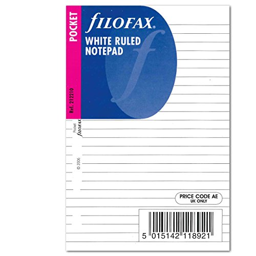 Filofax 212210 Pocket Notizblock, liniert, weiß Filofax 212210 Pocket Notizblock, liniert, weiß von Filofax