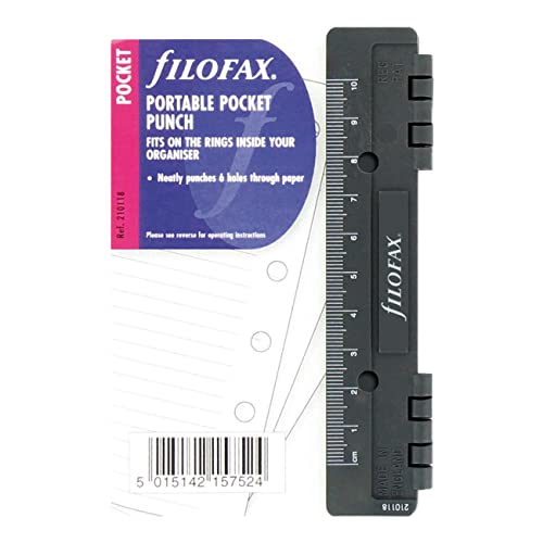 Filofax Organizer-Zubehör, tragbarer Locher, 13 x 8 cm, schwarz, Taschengröße (B210118) von Filofax