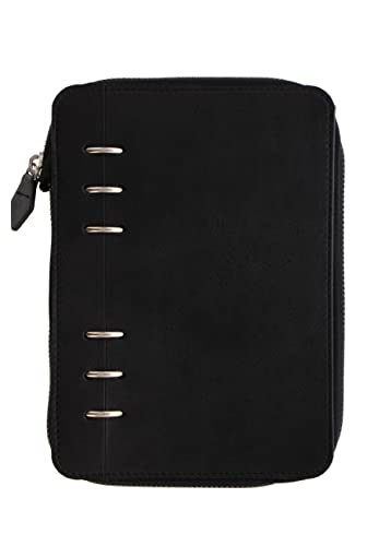 Filofax Personal A6 Notizbuch Ringbuch Clipbook Classic Schwarz ZIP Mappe 143007 von Filofax