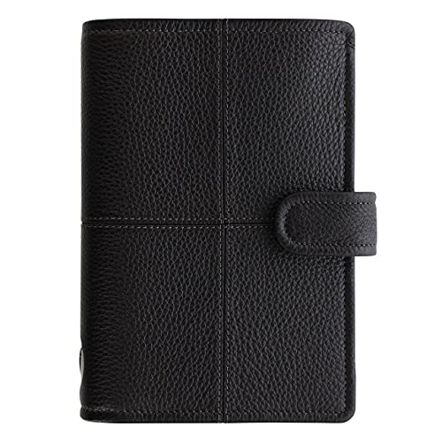 Filofax Personal Leder Organizer A6 Terminplaner Classic Stitch Schwarz Ringbuch Timer 028525 von Filofax