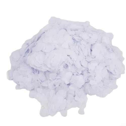 10.000 Stück für biologisch abbaubares Seidenpapier-Herz-Konfetti, weiß, 1,5 cm, Hochzeit, Geburtstag, Party, Feier, Dekorationen (weiß) von Filteilect