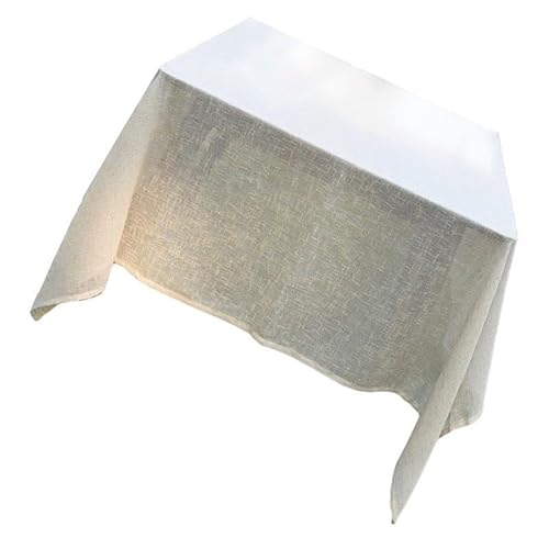 Filteilect Baumwoll-Tischdecke für Esstisch, 100 x 160 cm, 120 x 180 cm, 136 x 136 cm, Weiß, Heimdekoration, Restaurant, Garten (100 x 160 cm) von Filteilect