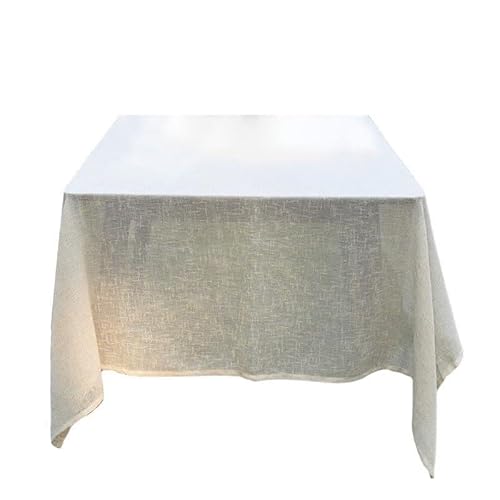 Filteilect Baumwoll-Tischdecke für Esstisch, 100 x 160 cm, 120 x 180 cm, 136 x 136 cm, Weiß, Heimdekoration, Restaurant, Garten (136 x 136 cm) von Filteilect