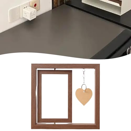 Filteilect Doppelseitiger Holz-Bilderrahmen, 15,2 cm, mit drehbarem Ständer, für Paare, Hochzeiten, Jubiläen, Andenken (dunkle Liebe) von Filteilect